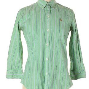Ralph Lauren 3/4 Sleeve Button Up. Size 8.